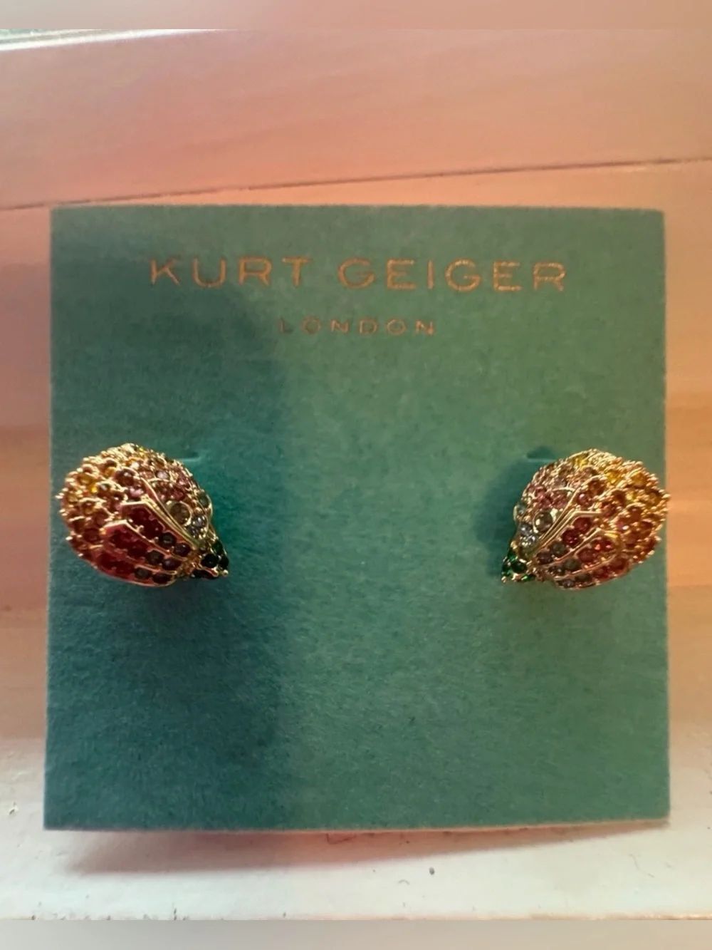 Kurt Geiger Multicolor Crystal Eagle Head Stud Earrings